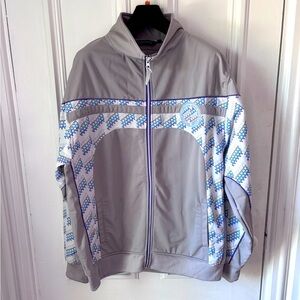 Vintage 90’s Davoucci Zip Up Track Jacket Purple Blue Grey Size Large